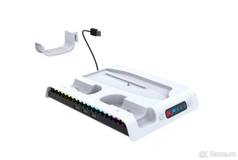 MULTIFUNKČNÍ NABÍJECÍ RGB STOJAN S CHLAZENÍM PRO PS5 SLIM - 8