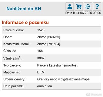 Prodám pozemek v obci ZBIROH - 8