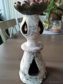 Svícen, lampa "Bílá královna" - zakázková výroba - 8