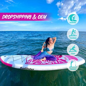 Paddleboard TIKI Pink 🩷, surfboard 320x84x15, 150 kg - 8