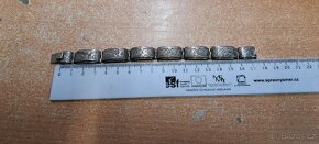 Stříbrný lamelový náramek AG 800, 23,36g - 8