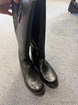 Kožené dámské vysoké kozačky vel 37 - 8