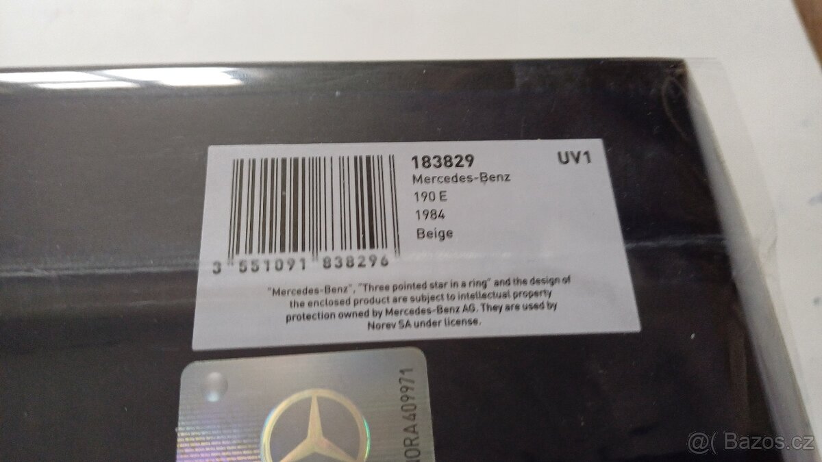 Norev 1/18 Mercedes 190E 1984 beige limit 200 ks - 9