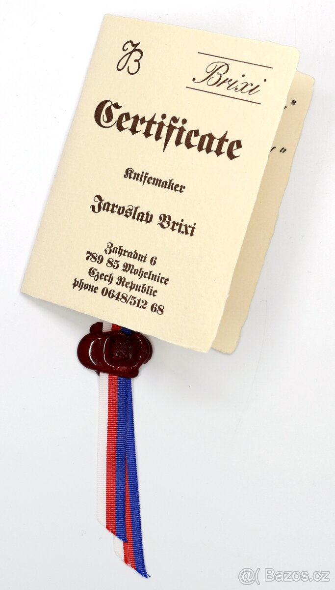 Sběratelský Lovecký nůž Brno 2001 nožíře Jaroslava Brixi - 9
