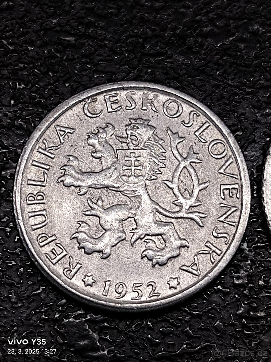 4x 1 koruna Československo 1950 - 1953 R - 9