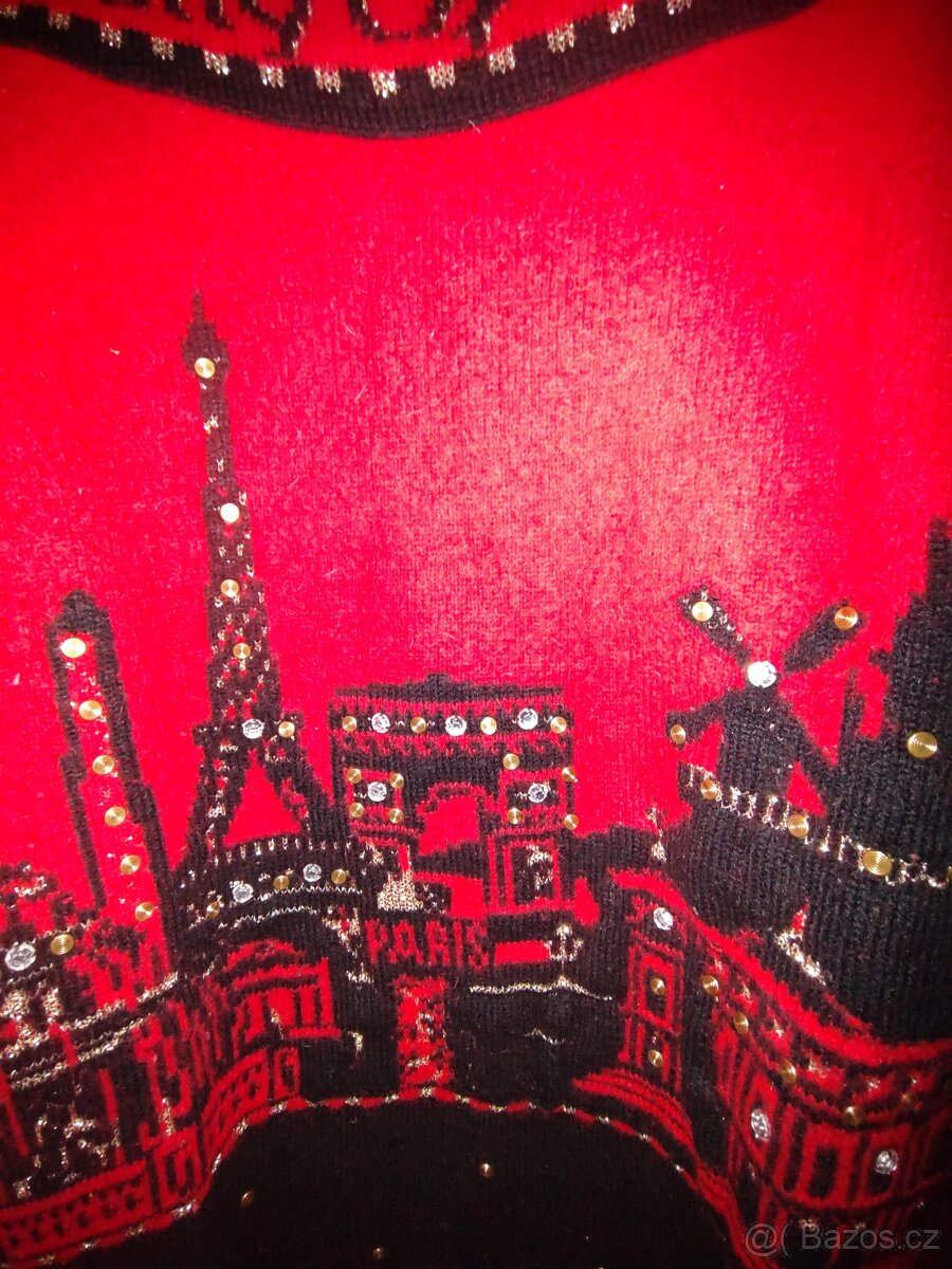 Svetr zimní s vlnou dlouhy vel. M - 9