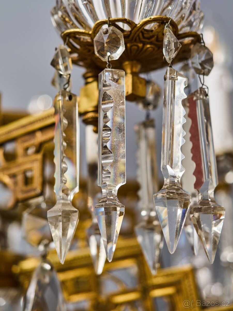 Velký lustr Art Deco na 12 žárovek - 9