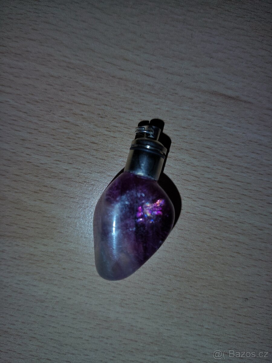 Svítící fluorit nàhrdelník - 9