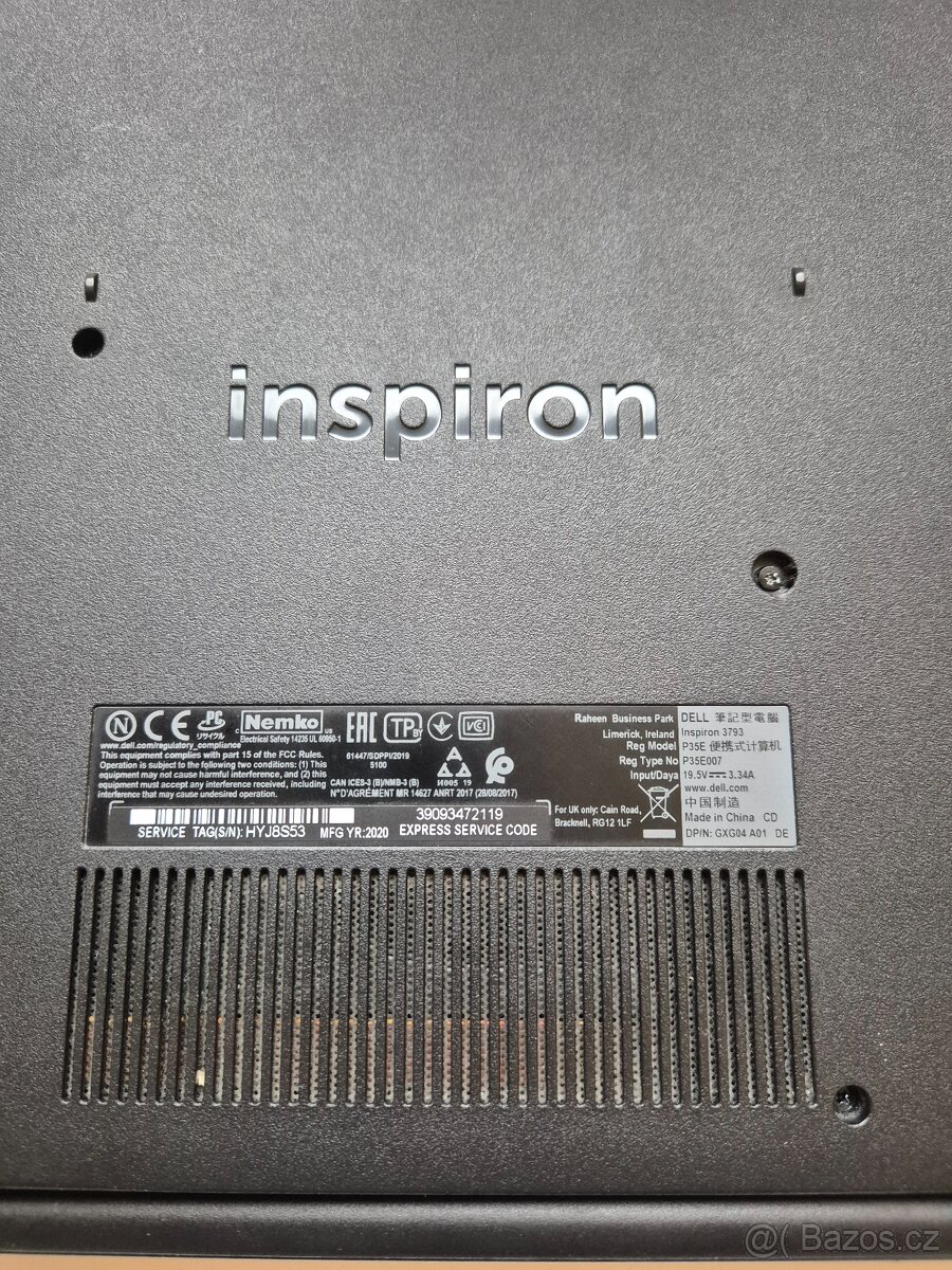 Velký notebook Dell Inspiron 3793 - 9