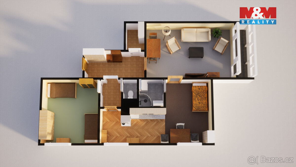 Prodej bytu 2+1, Tanvald, ul. Sportovní - 9