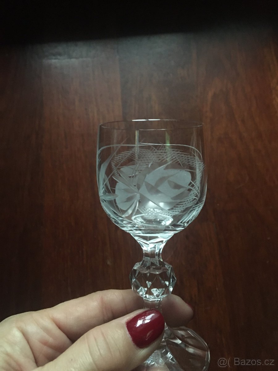 Broušené sklenice - 2 sady - 9