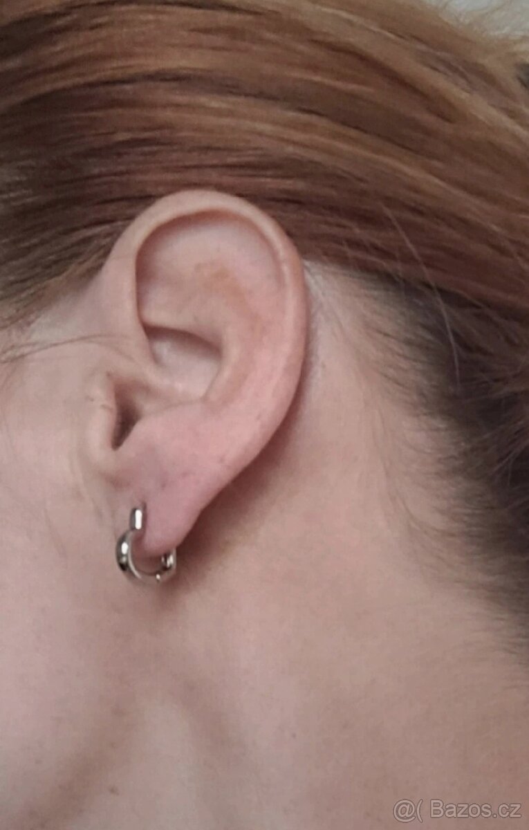 Nové dámské stříbrné náušnice 925 srdce srdíčka ocel - 9