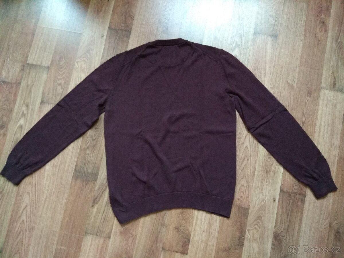 Nový pánský svetr C&A - vínově červený, L - 9