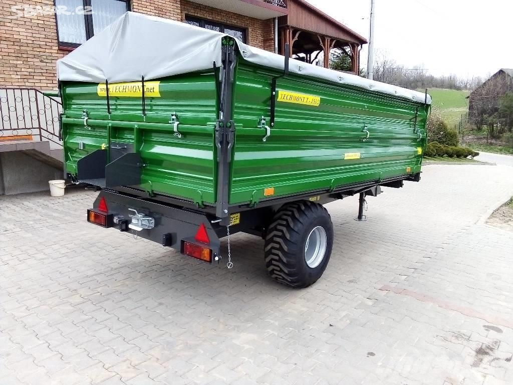 Třístranný sklápěci vlek, nosnost 5000 kg, na SPZ - 9