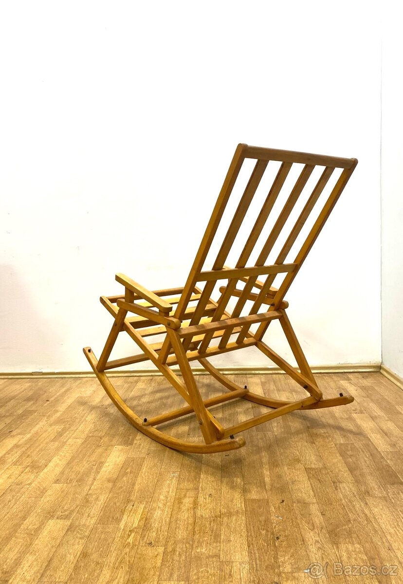 Retro křeslo houpací 60. léta - 9