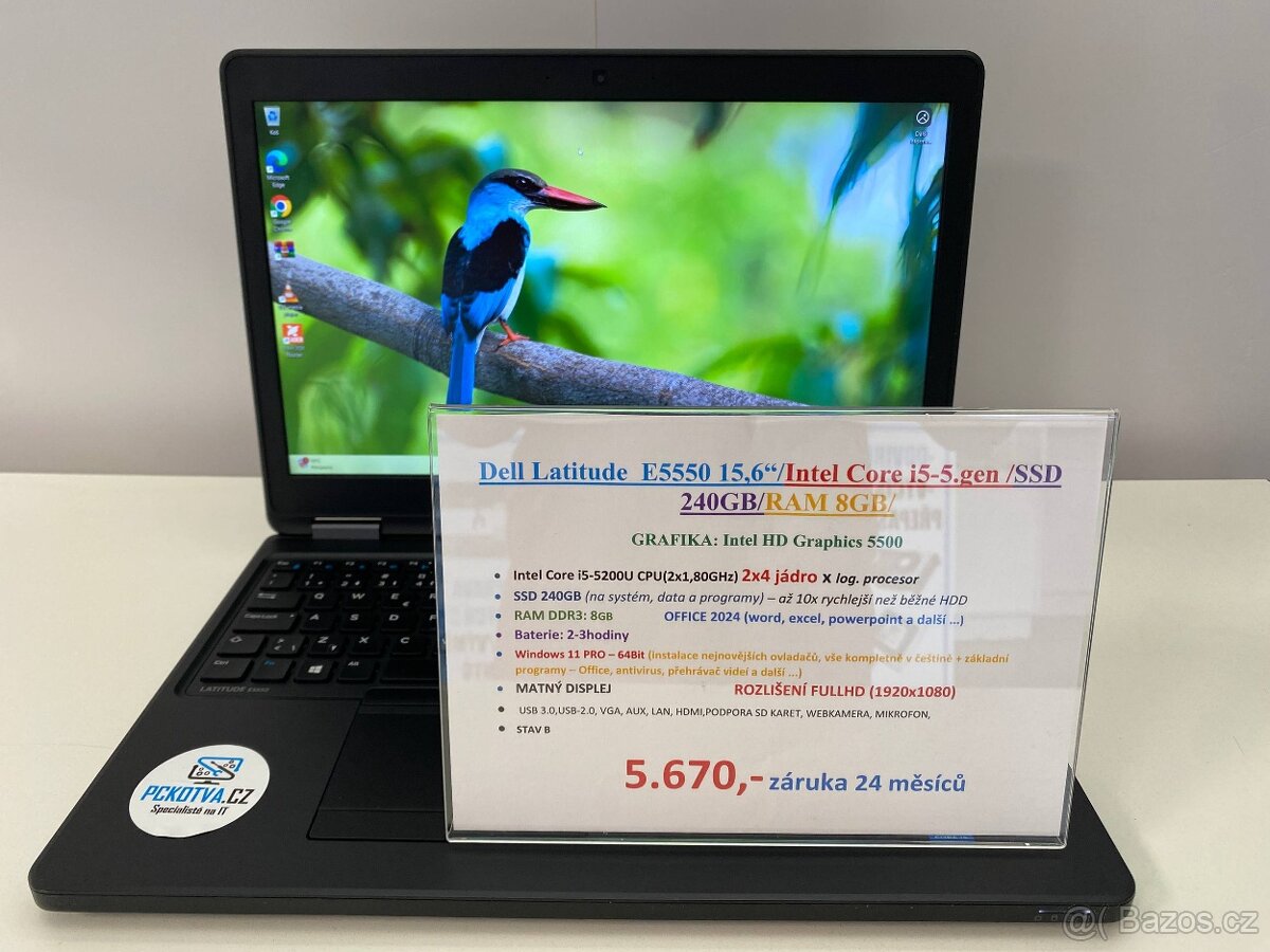Dell Latitude E5550 15,6“/Intel Core i5-5.gen /SSD 240GB/RA - 9