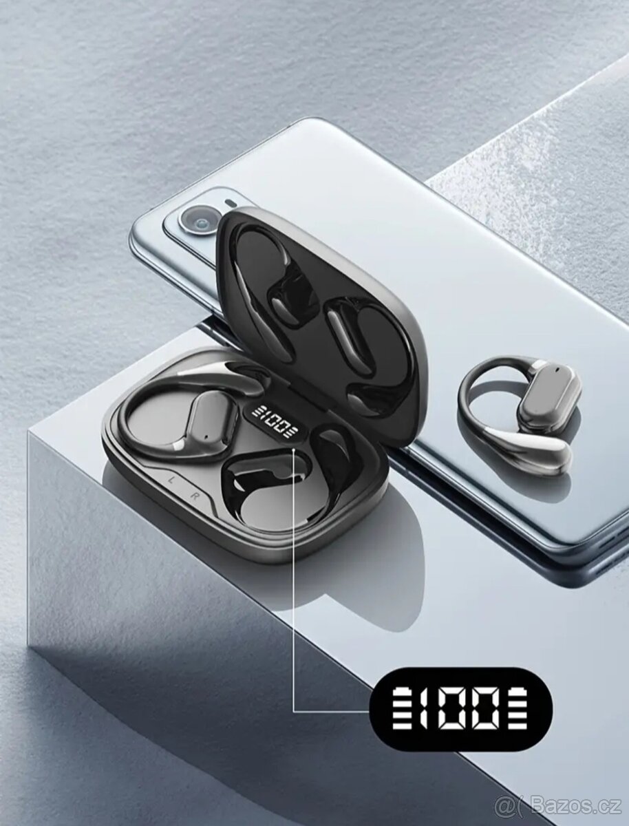 Bezdrátová sluchátka pro sport s uchycením za ucho - 9