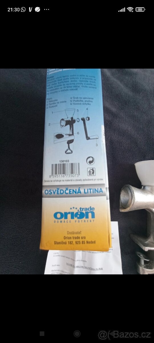 Nový litinový mlýnek na mák - 9