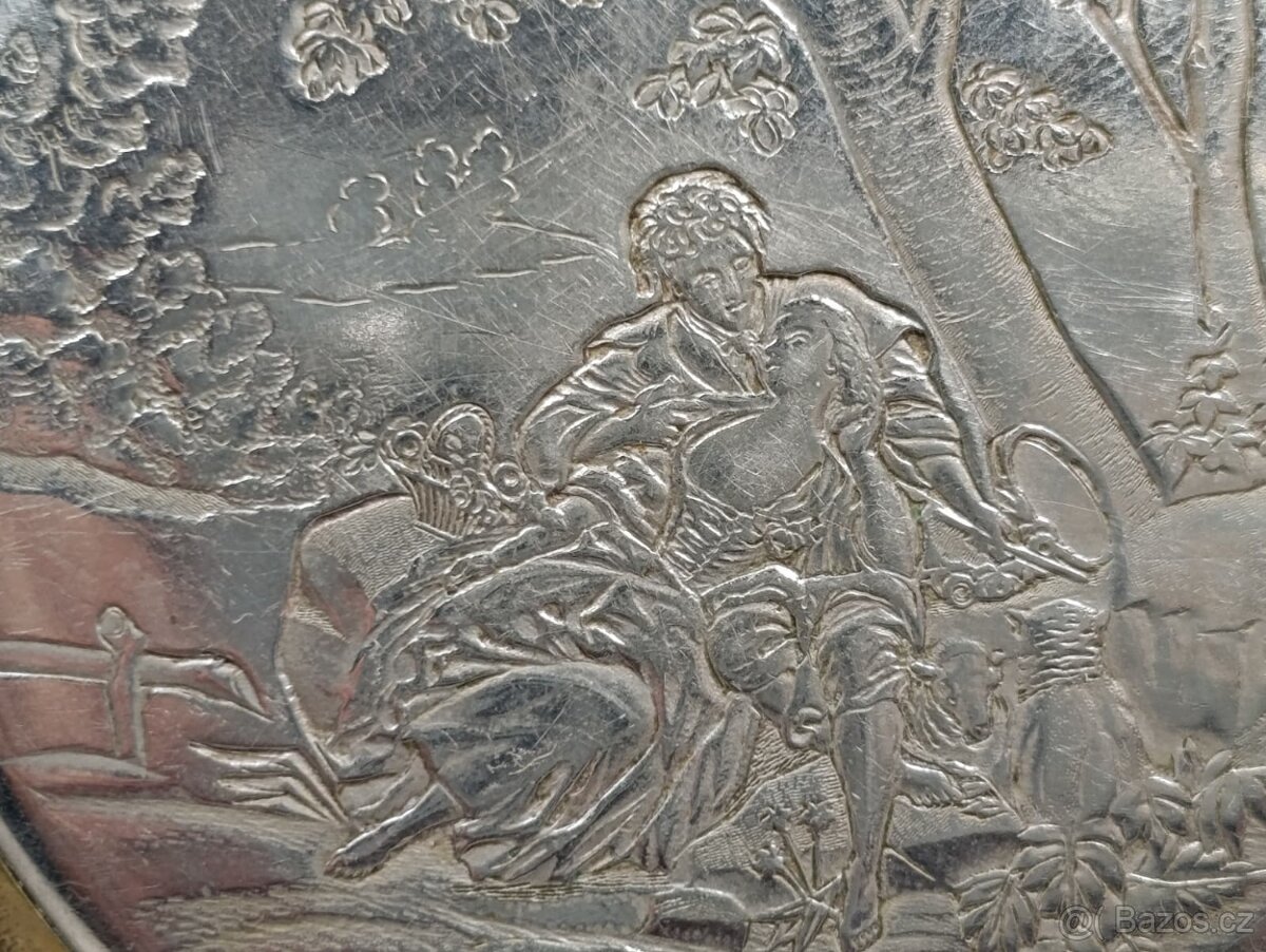 Velké dvouplášťové kapesní hodinky Régulatéur s romantickou - 9