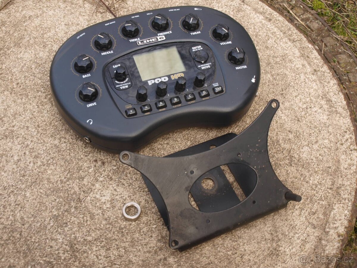 PRODÁM multiefekt LINE6 POD HD - černá LEDVINA + držák - 9