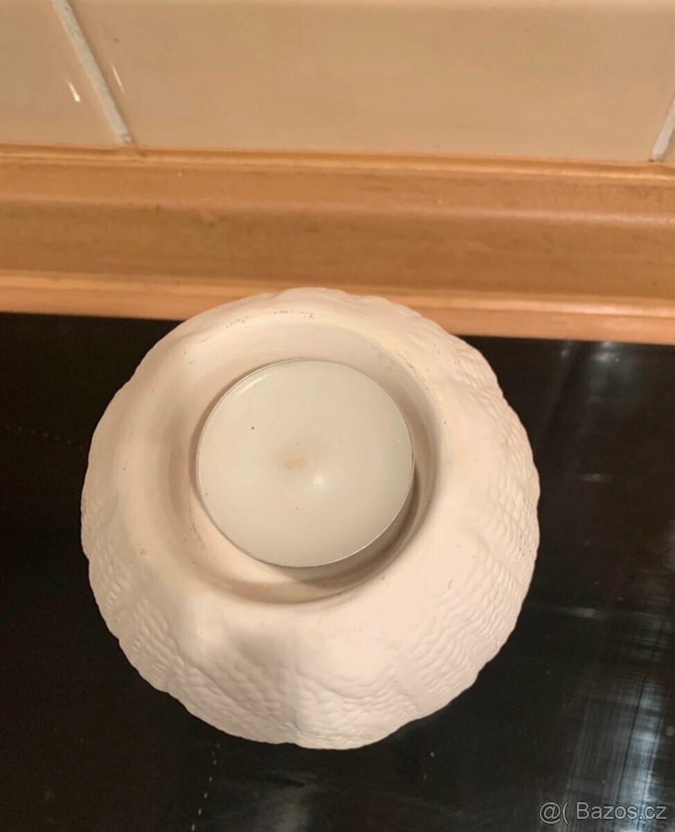 Keramický set, váza,kytka, tác a svícen - 9