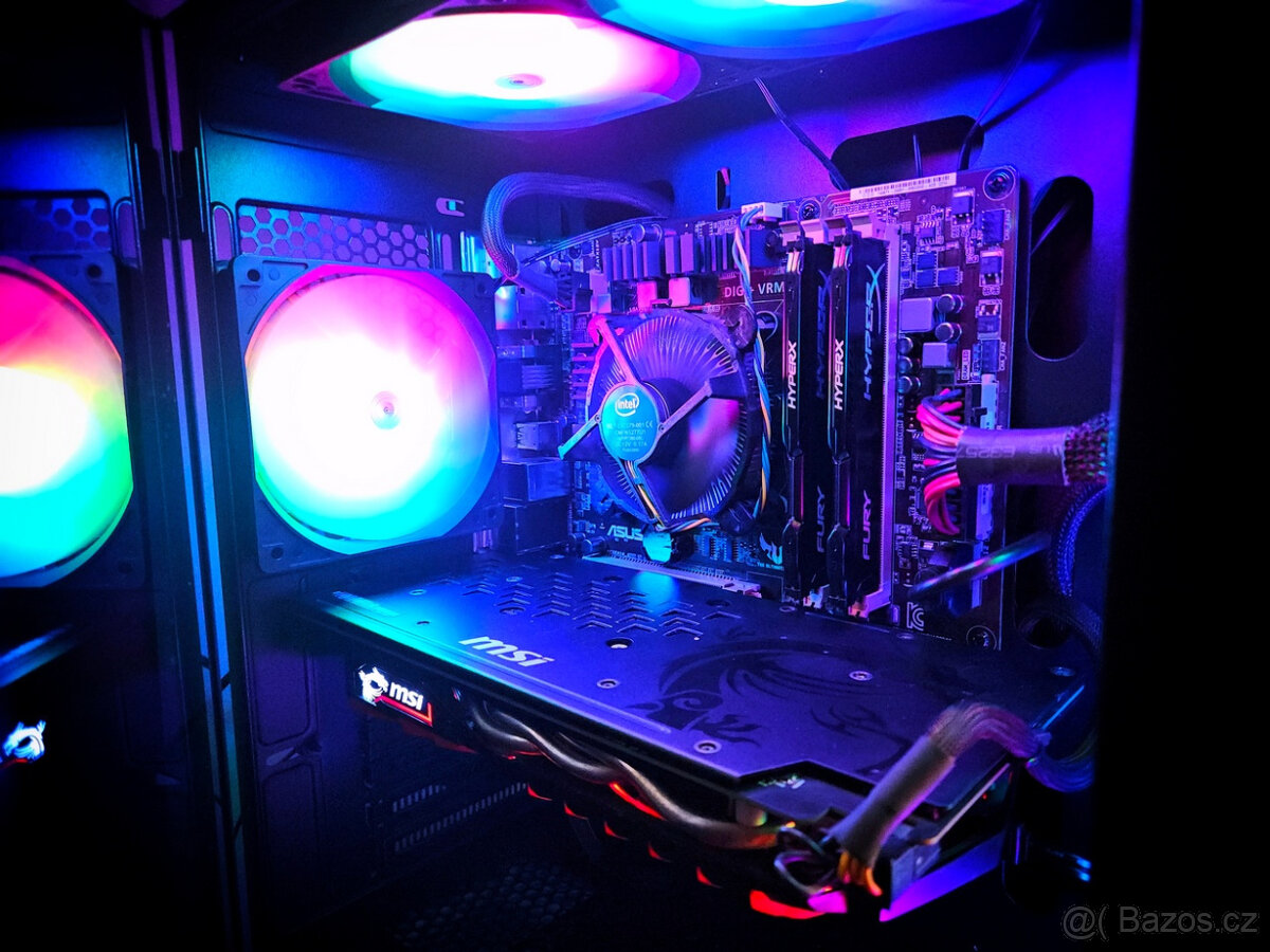 🔥Herní PC i7|GTX1060|16GB RAM|SSD|6xRGB|WiFi+BT|W11 - 9
