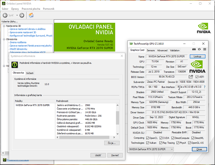 Zotac Mini NVidia RTX 2070 Super 8GB GDDR6 - 9