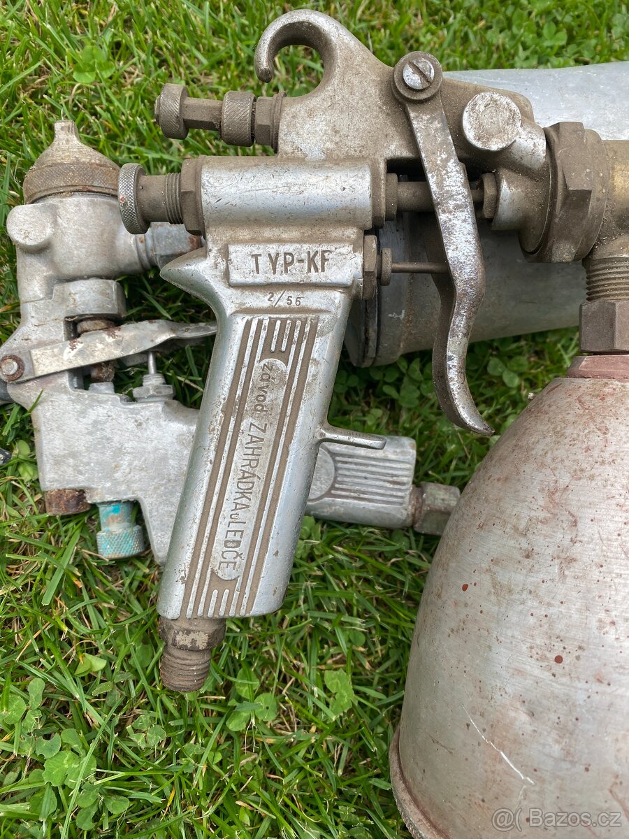 stříkací pistole malířská lakýrnická pistole stará - 9