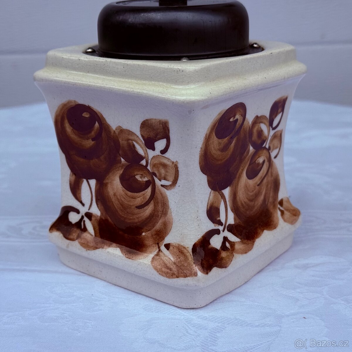 Zdobený keramický mlýnek na kávu - 9