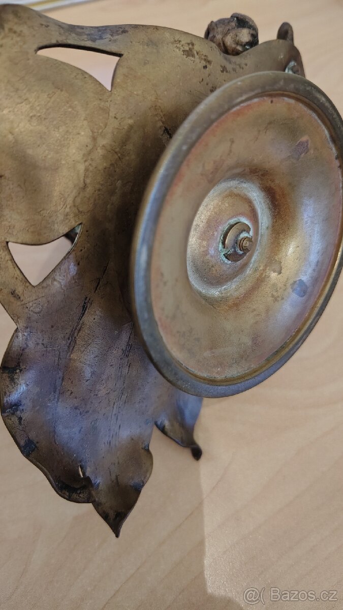 Hmoždíř, svícny mosazné. - 9