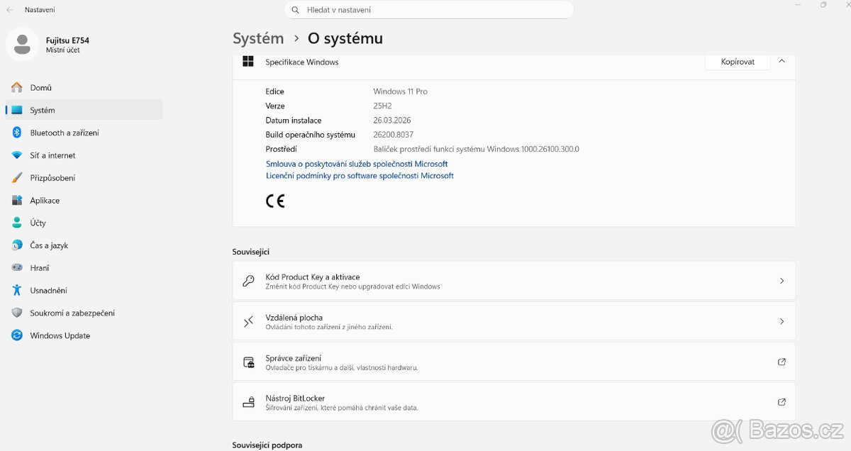 Fujitsu Lifebook E754 | 15.6" Full HD IPS | 12GB RAM | 250G - 9