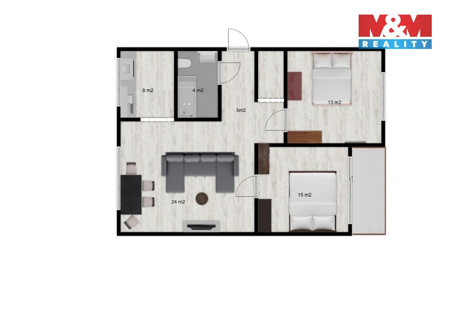 Prodej bytu 3+kk, 73 m², Nymburk, ul. Ivana Olbrachta - 9