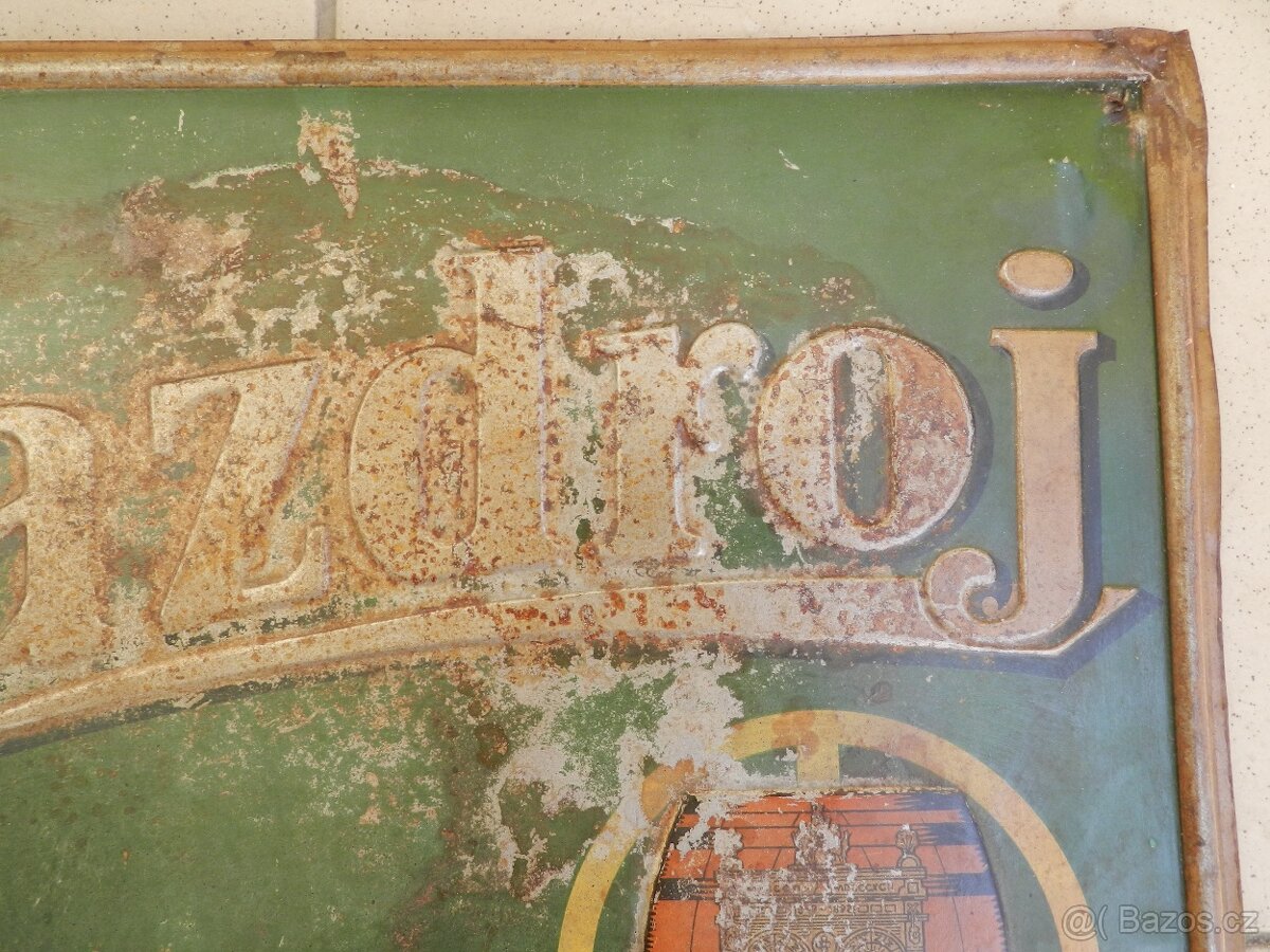 PLECHOVÁ CEDULE PRAZDROJ PLZEŇ 30 léta - ČSR - 9