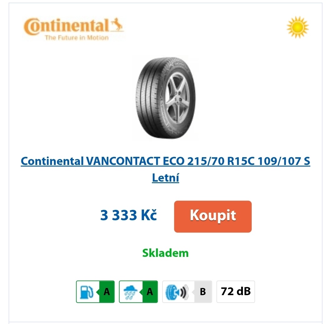 Continental VanContact Eco 215/70 R15 C - 9