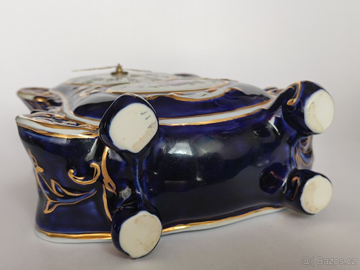 Hodiny Royal Dux, porcelán, starožitné, funkční, pošta 79.- - 9