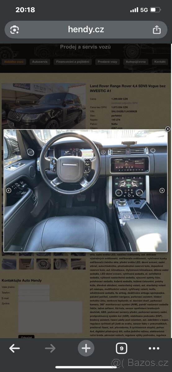 Prodám Land Rover Range Rover 4,4TDV8 Vogue - 9