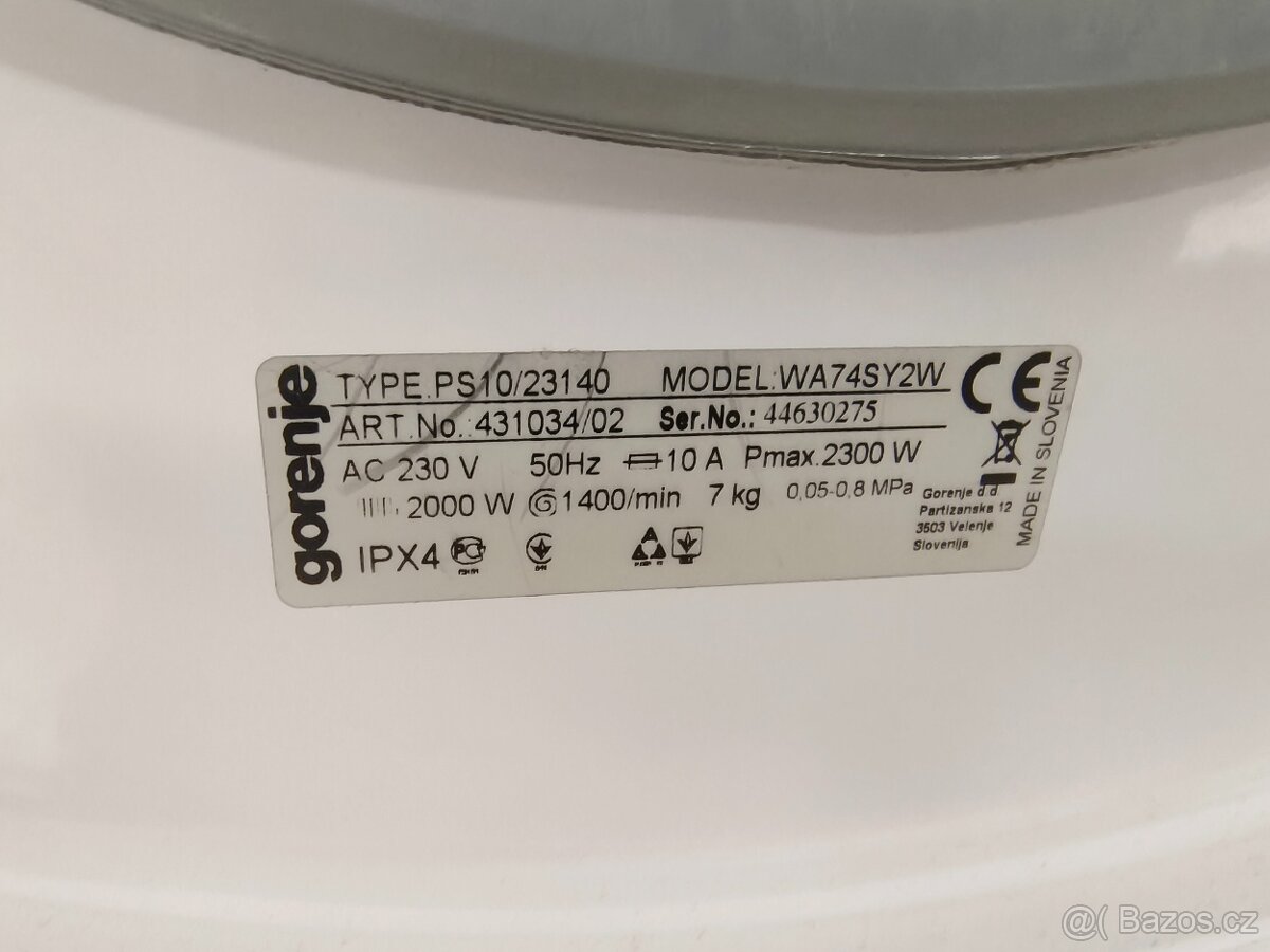 Set pračky + sušičky Gorenje na 7kg, po servisu se zárukou - 9