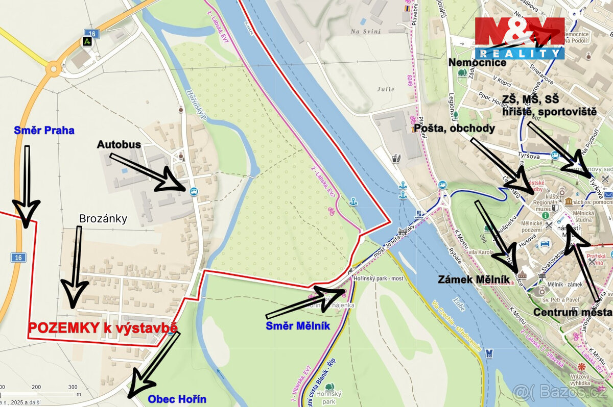 Prodej pozemku k bydlení, 992 m², Hořín - 9
