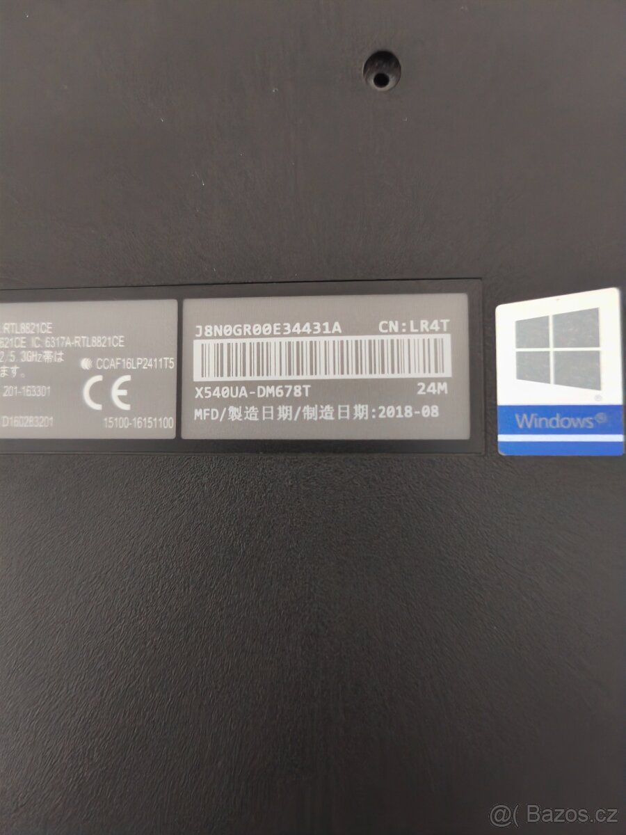 Asus vivobook X540U nefunkční na ND - 9