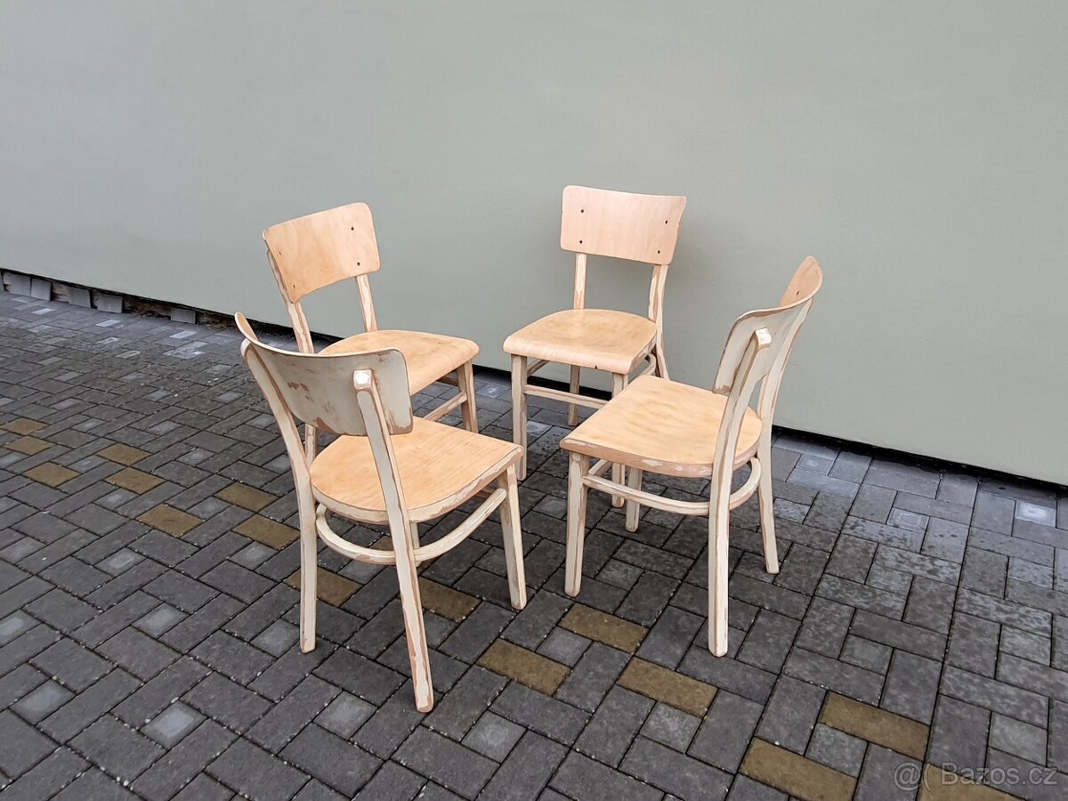 Celodřevěné jídelní židle TON po renovaci - 9