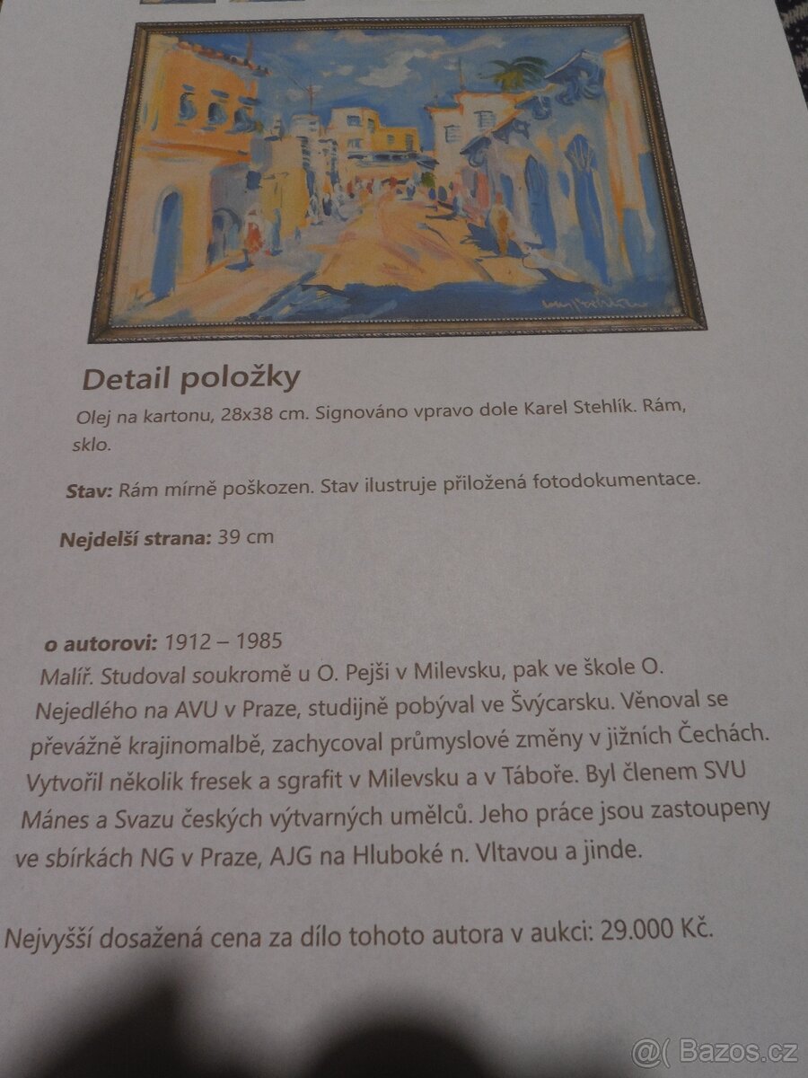 Obraz Rašeliniště sig. Karel Stehlík 1912- 1985 - 9