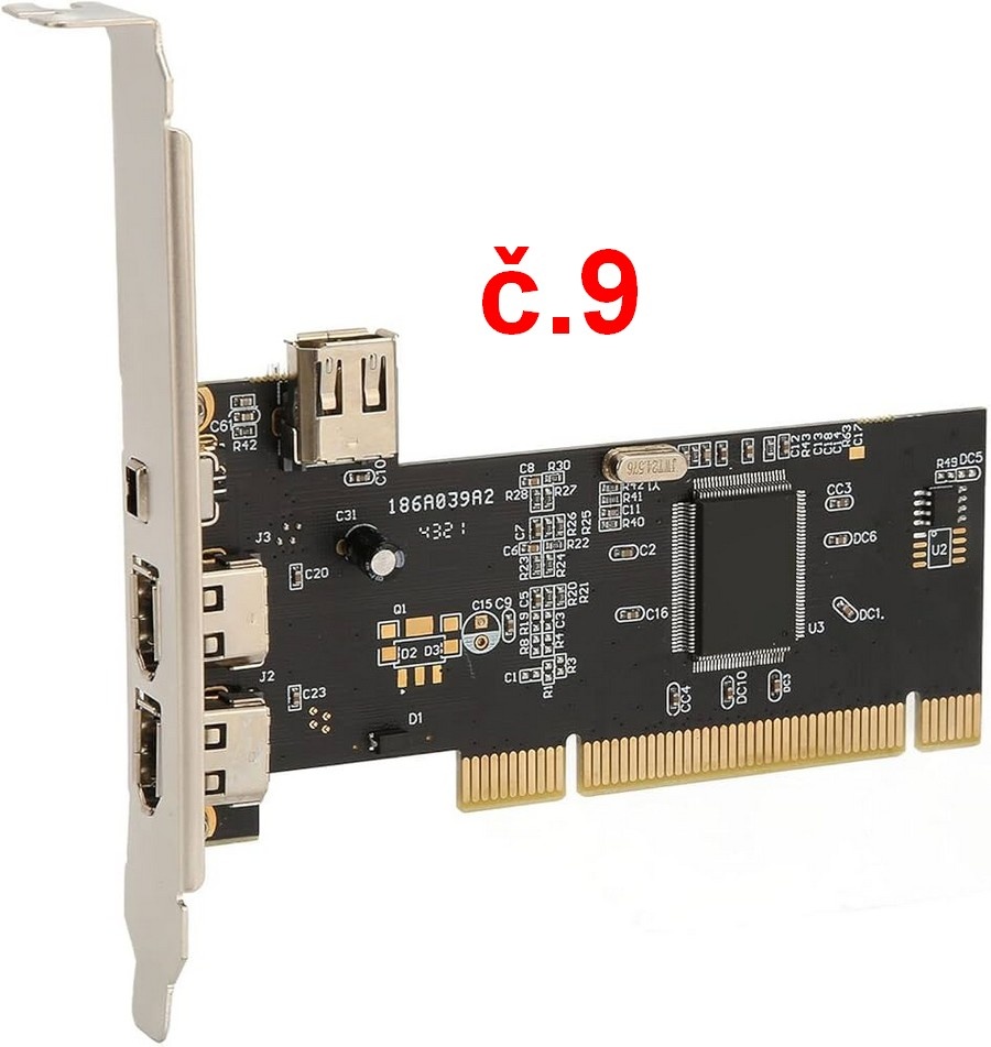 Řadiče serial RS-232/paralelní LPT,/USB/FireWire 1394/WiFi - 9