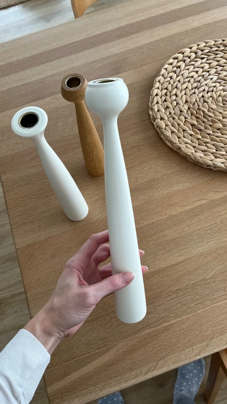 Designové svícny Applicata bílá/dub - 9