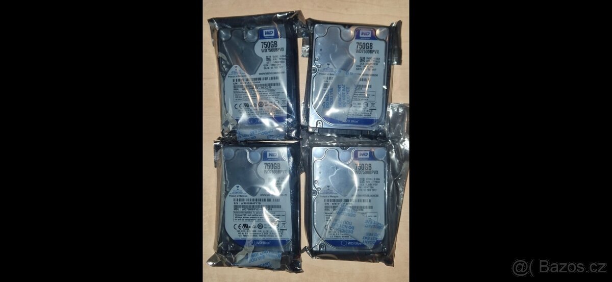 Nové disky interní a externí 250 - 750GB Plotnový i SSD - 9