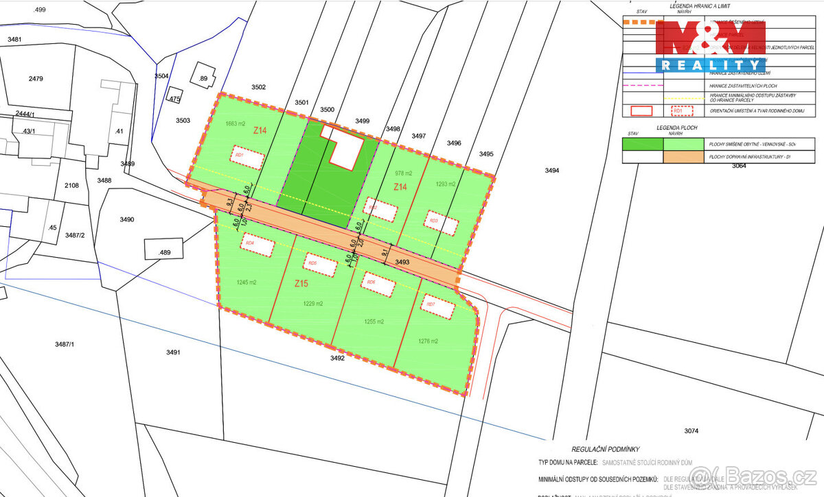 Prodej pozemku k bydlení, 3941 m², Klenovice - 9