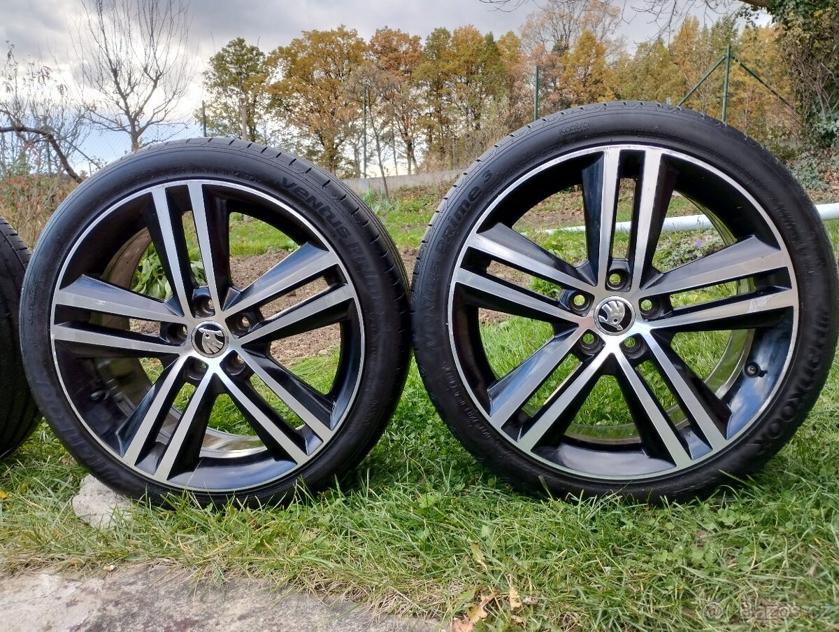 Originál ALU kola Škoda Rapid/Fabia R17 + letní pneu - 9