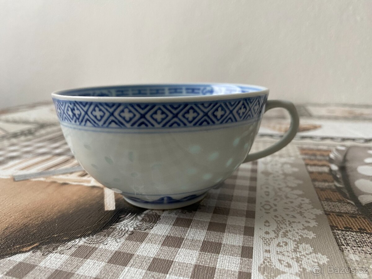 Nová retro souprava z čínského porcelánu I - rýžové zrno - 9