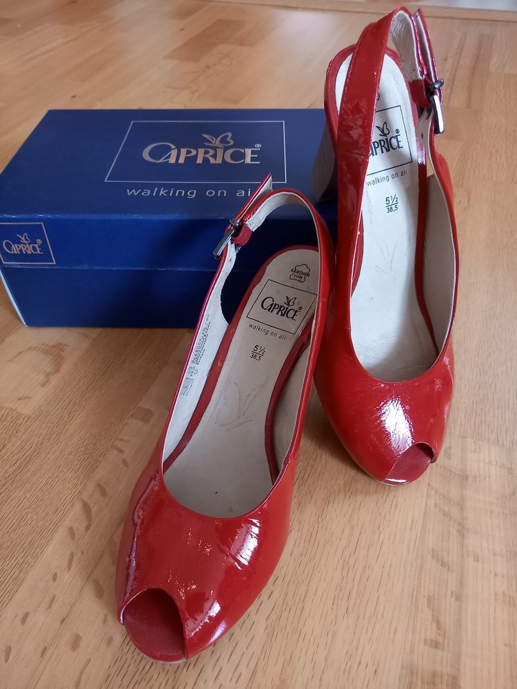 Červené sandály kožené 38,5 - 9