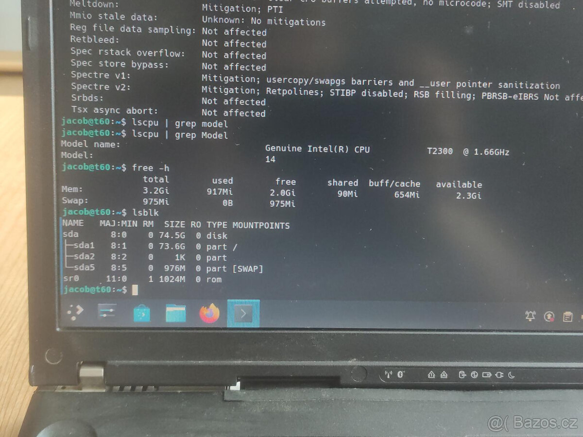 Libreboot - ThinkPad T60 - dobrý stav - 9