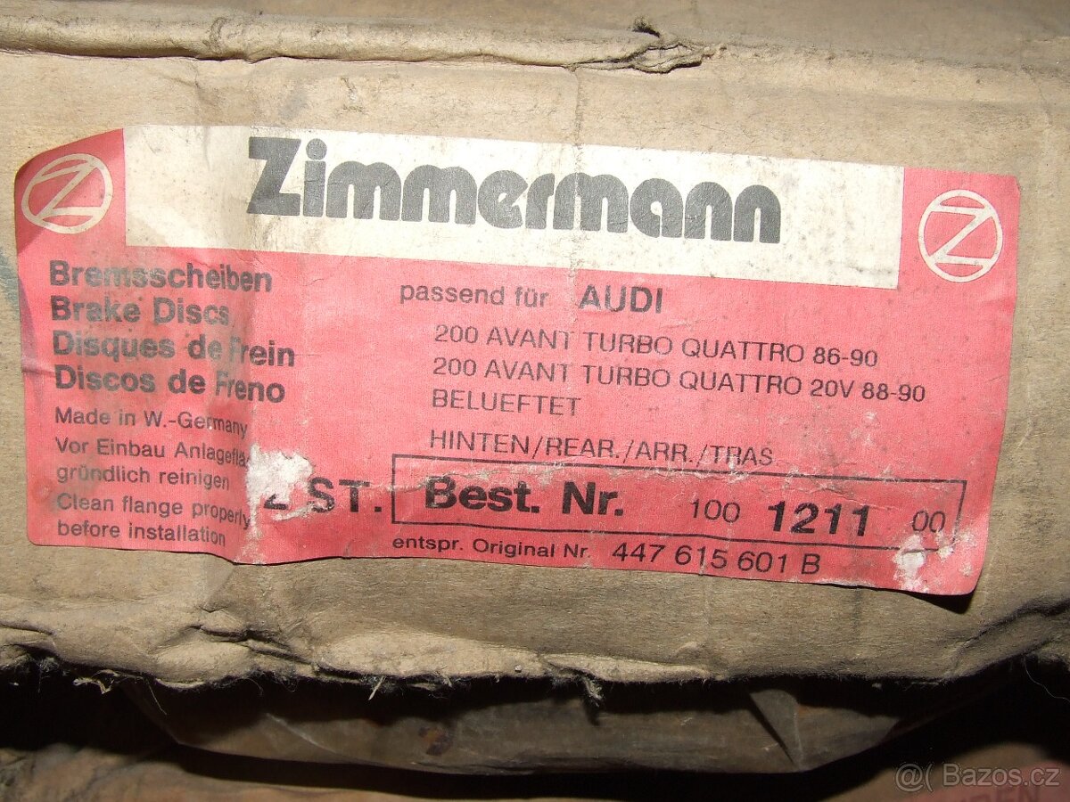 Prodám brzdové kotouče Audi - 9